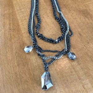 Black and charcoal grey necklace